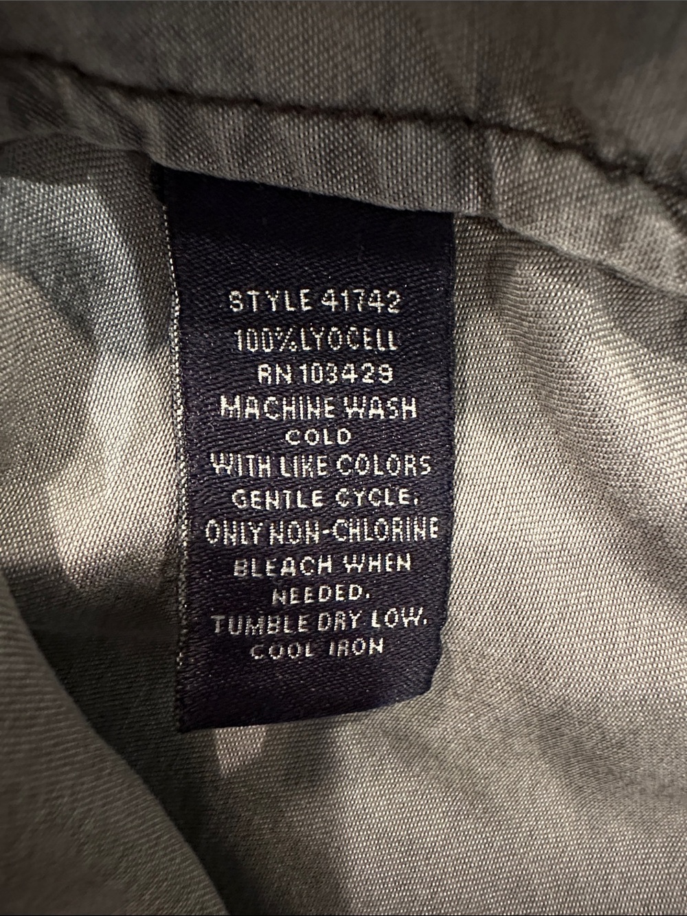 Terre Bleue women’s gray distressed look button down shirt - Picture 3 of 4